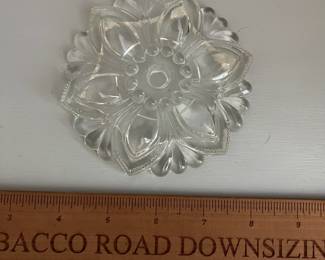 L53- $20 PAIR of Pressed Glass Drapery Tie Backs.