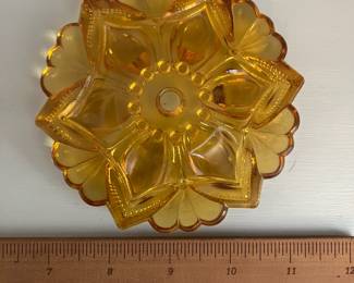 L52 - $80. Set of 5 Pressed Glass Drapery Tie Backs.