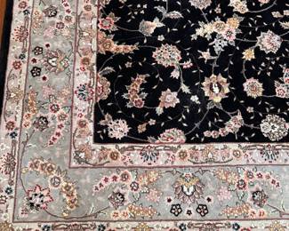 L20 - $250. ABC Carpet & Home Dining Room Rug. 8' x 10' size (actually 97" x 10'). Has some sun fading on one side - priced as is for that reason. No other stains noted. My guess is that it is wool or a wool/silk blend based on the brand.