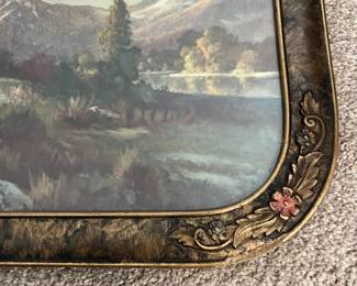 L44 - $40. Vintage / Antique Robert Wood Print. Measures 22" x 18" tall.