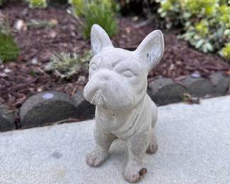 L108 - $15. Small French Bulldog Concrete Statue. Approx 6" tall.