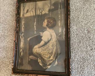 L39 - $30. Antique print by Reinthal & Newman NY. Measures 12.5" x 17.75".