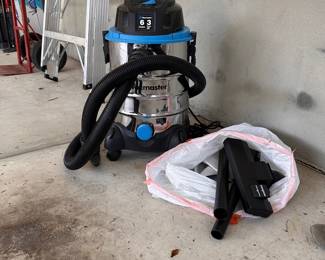 L90 - $40. Vacmaster Stainless Steel Shopvac. 6 gallon. 3 HP.