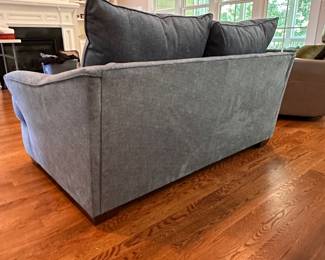 L1 - $300. Klaussner Furniture Loveseat. Asheboro, NC. Excellent condition - very clean. Measures 73" long x 45" deep x 30" tall to the back of the couch - cushions stick up another couple inches.