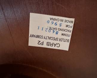 L21 - $60. Butler Furniture Company Accent Table. Measures 26" across x 27" tall. Sturdy, has a few minor surface marks on the top.