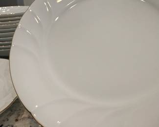 L30 - $95. Mikasa "Wedding Band" gold trim China.