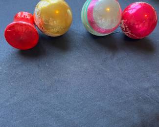 L62 - $35. Vintage Mercury Glass Ornaments. 8 Pieces.