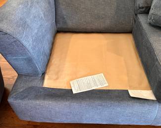 L1 - $300. Klaussner Furniture Loveseat. Asheboro, NC. Excellent condition - very clean. Measures 73" long x 45" deep x 30" tall to the back of the couch - cushions stick up another couple inches.