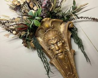 122 Greenman Leaf face Wall Sculpture