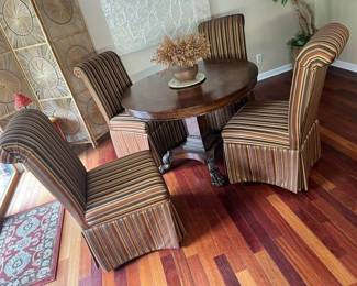 122 Mahogany Dining Table Staged