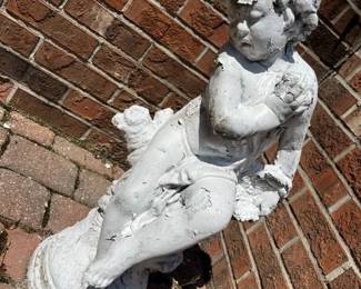 122 Cherub Cast Stone Neoclassical Garden Statuary