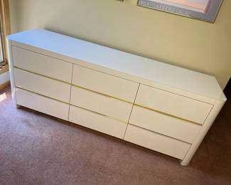 122 Lane MCM Lacquer 9Drawer Lowboy