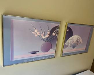 122 Jeff Kahn Graphhiks Floral Still Life 2Panel Poster