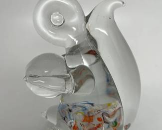 122 Lenwile Ardalt Artware Squirrel Art Glass Figurine