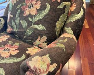 122 Samuel Frederick Floral Club Chair Upholstery Detail