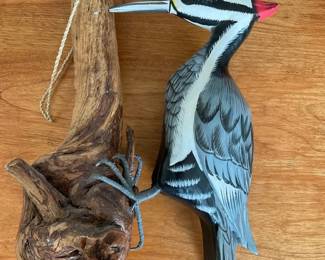 Hand Painted Woodpecker
