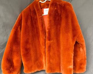 Orange Faux Fur Jacket