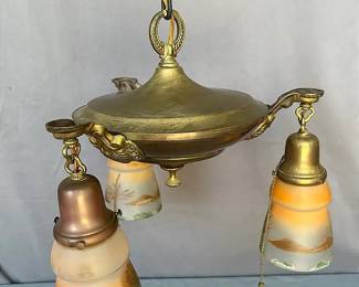 Antique Brass ThreeLight Chandelier