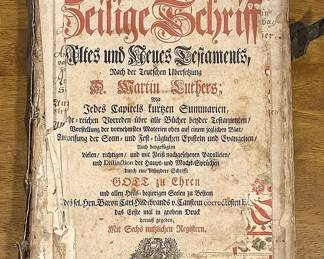 1786 Antique German Martin Luther Bible