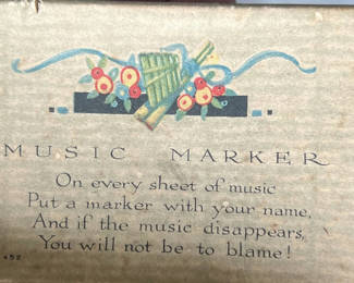 Lot 103: Music Sheet Markers For Sheet Musica
