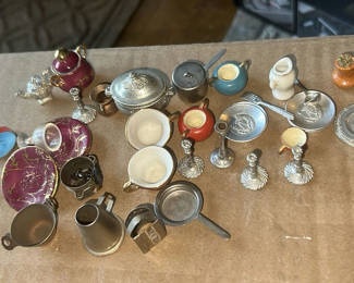 Lot 35: Dollhouse Collectible Plates Pewter Smalls 1970s