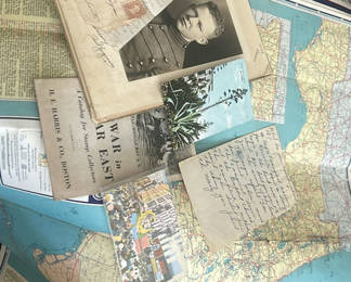 Lot 113: Ephemera Lot Military Portrait Map Letters Humor