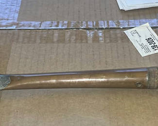Lot 59: Large Copper & Wood Antique Ladle Spoon