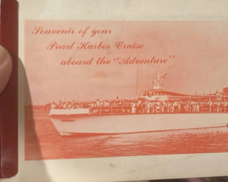 Lot 122: Post WWII Tourist Photos Pearl Harbor Burning Ships