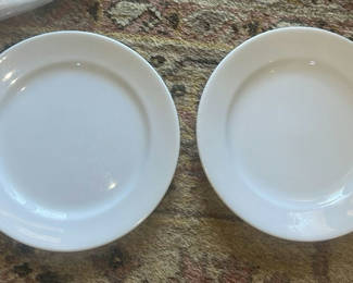 Lot 28: Two Antique White Iron Stone Salad Plates