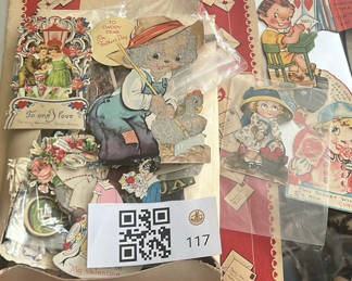 Lot 117: Lot, Vintage Girls, Valentines, And Paper Dolls