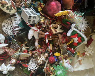 Lot 7: Large Lot Vintage Christmas Ornaments