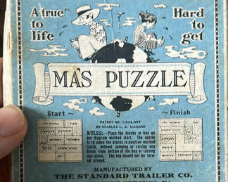 Lot 102: Ma’s Puzzle Standard Trailer Company About 1920 In Box Rare