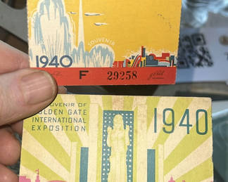 Lot 79: 1940 Ticket Stub Worlds Fair And Golden Gate Exposition
