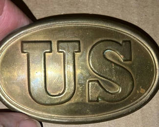 Lot 63: Civil War Reenactment Union US Belt Buckle