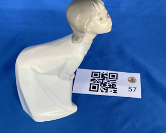 Lot 57: Lladro Porcelain Figurine of Standing Girl