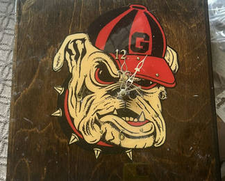 Lot 101: Late 1900’s University Of Georgia Bulldogs Battery Wallclock