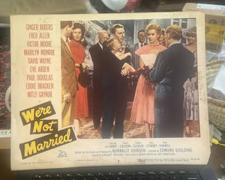Lot 107: Marilyn Monroe 1952 Lobby Card “We’re Not Married”