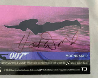 Lot 93: 007 Trading Card Autographed By James Bond Composer Hal David With COA