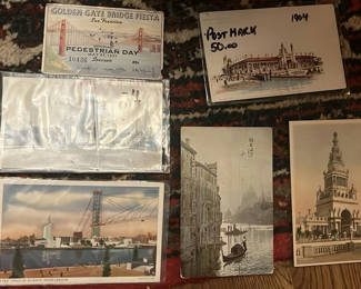 Lot 86: Worlds Fair Postcards & Photos Tickets 1900-30s