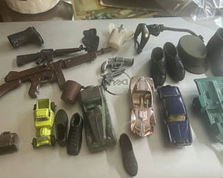 Lot 127: Lot GI Joe Parts And Dinky Tootsie Car Parts
