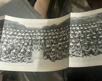 Lot 143: Yard Long Photograph M Company Marines 2nd BN Pendleton 1958