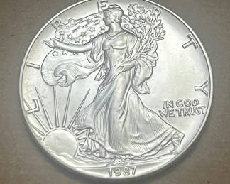 Lot 47: 1987 US Mint Silver Eagle High Grade