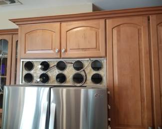 Cabinetry detail: custom wine rack