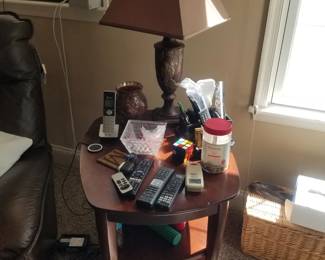 Matching end table; table lamp