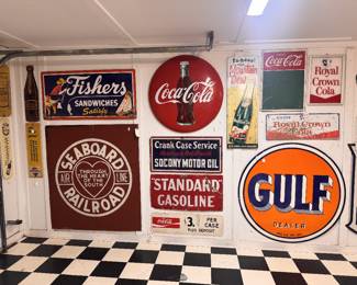 Tons of original therms for sale! Killer Fishers & Coke Button originals! Socony & Standard Original signs!