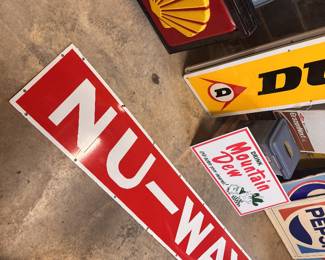 Nu-Way Original Porcelain sign in GREAT shape! 