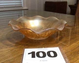 Carnival glass bowl