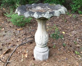 Cement bird bath