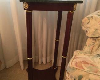 Marble top plant stand