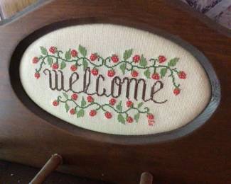 Homemade needlepoint rack